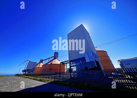 Cambois Blyth il sito di ripristino dell'allumina che viene recuperato da scorie di sale di alluminio un'alternativa sostenibile ed economica alla bauxite viene trattato a. Foto Stock