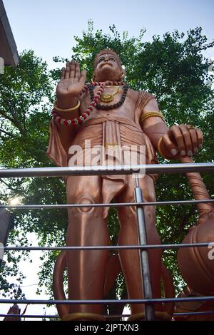 Statua del Signore Hanuman che è il dio indù e vanara divina (scimmia) compagno del dio Rama. Foto Stock