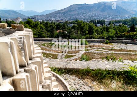 Mostar partyzan spomenik a Bosna ed Erzegovina Foto Stock