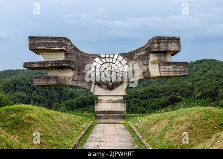 Spomenik rivoluzionaria naroda Moslavine in Croazia Foto Stock