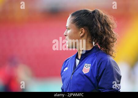 Alajuela, Costa Rica. 17th ago, 2022. Alajuela, Costa Rica, 17th 2022 agosto: Durante la Coppa del mondo di donne FIFA U20 Costa Rica 2022 partita di calcio tra Stati Uniti e Giappone a Morera Soto ad Alajuela, Costa Rica. (Daniela Porcelli/SPP) Credit: SPP Sport Press Photo. /Alamy Live News Foto Stock