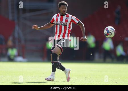 Rhian Brewster di Sheffield United in azione durante la partita del campionato Sky Bet a Bramall Lane, Sheffield. Data immagine: Sabato 20 agosto 2022. Foto Stock