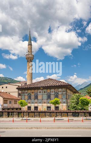 Sarena Dzamija decorato Moschea a Tetovo, Macedonia del Nord Foto Stock