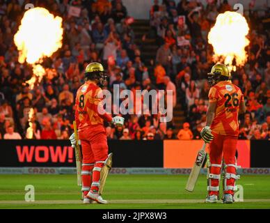 Birmingham, Regno Unito. 19th ago, 2022. Birmingham, 19th 2022 agosto Phoenix durante le cento Birmingham Phoenix vs Northern Super Chargers - Double Bill Women & Mens games (Karl W Newton/SPP) Credit: SPP Sport Press Photo. /Alamy Live News Foto Stock