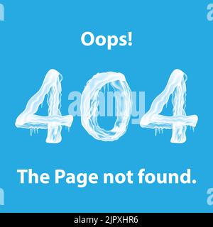 Pagina non trovata su sfondo blu. Concetto di assistenza meccanica . Manutenzione tecnica. Risoluzione dei problemi banner. Supporto tecnico. Errore 404 Foto Stock