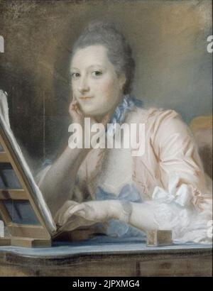 Teresa Boutinon des Hayes - Madame de La Pouplinière - Quentin de La Tour Foto Stock