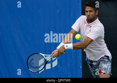 19/08/2022 - VANCOUVER,BC - Agosto 19 : quarti di finale . Constant Lestienne(fra Blue def Fernando verdasco(ESP)) ROSA durante il giorno sette di 2022 Odlum Brown VanOpen all'Hollyburn Country Club il 19 agosto 2022, a West Vancouver, British Columbia, Canada.(Foto di Clelio Tomaz/Pximages Foto Stock