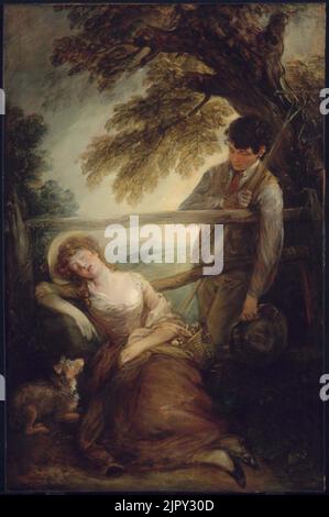 Thomas Gainsborough - Haymaker e ragazza addormentata Foto Stock