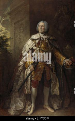 Thomas Gaunsborough - John Campbell, 4° Duca di Argyll, circa 1693 - 1770. Soldato Foto Stock