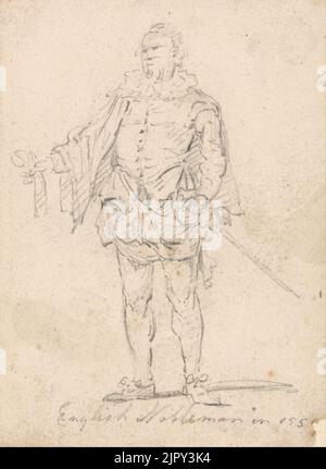 Thomas Girtin - Studio del costume di Figura - Nobleman inglese Foto Stock