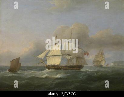 Thomas Luny (1759-1837) - la "buona speranza" dell'Indiaman orientale e altre navi Foto Stock