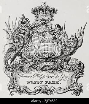Libreria Thomas Philip de Grey, 2nd Earl de Grey Foto Stock