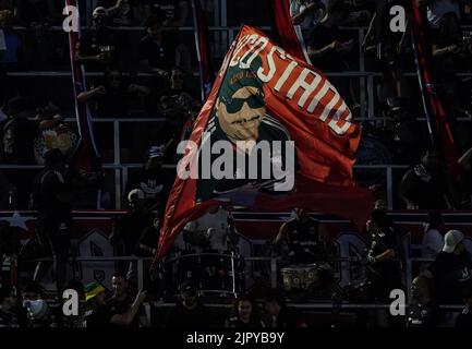 WASHINGTON, DC, USA - 20 AGOSTO 2022: Banner nella sezione fan DC United durante una partita MLS tra D.C United e Philadelphia Union il 20 agosto 2022, all'Audi Field, a Washington, DC. (Foto di Tony Quinn-Alamy Live News) Foto Stock