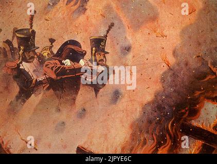 Attraverso il fuoco da Vereschagin Foto Stock