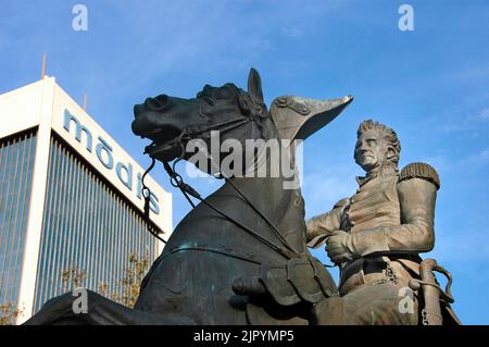 Centro di Jacksonville Florida, Florida, Generale Andrew Jackson, Presidente degli Stati Uniti, statua e lungomare Foto Stock