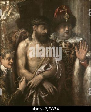 Tiziano (Tiziano Vecellio) - Cristo mostrato al popolo (Ecce Homo) Foto Stock