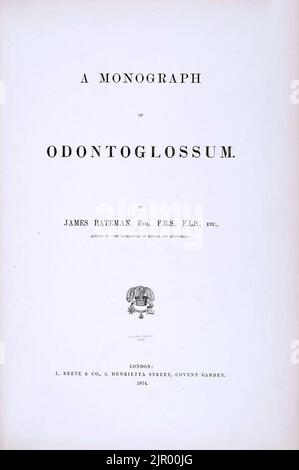 Pagina del titolo-Bateman - Monografia di Odontoglossum Foto Stock