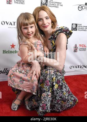 Hollywood, California, USA 20th Agosto 2022 attrice Jaime Ray Newman e figlia Alma Ness Newman Nattiv partecipa all'Hollyshorts Film Festival Awards Event al TCL Chinese Theatre il 20 Agosto 2022 a Hollywood, California, USA. Foto di Barry King/Alamy Live News Foto Stock