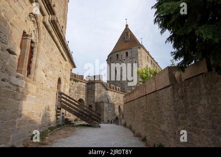 Carcassonne è cittadella medievale nel sud della Francia Foto Stock