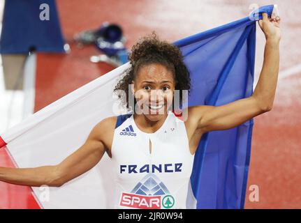 Renelle Lamote di Francia medaglia d'argento durante l'atletica, 800m femminile al Campionato europeo di Monaco 2022 il 20 agosto 2022 a Monaco di Baviera, Germania - Foto Laurent Lairys / DPPI Foto Stock