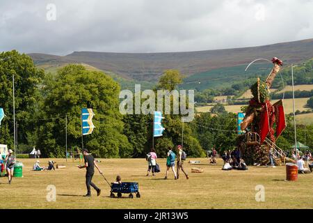 Glanusk Park, Regno Unito. Sabato, 20 agosto, 2022. Viste generali al Green Man Festival 2022 a Glanusk Park, Brecon Beacons, Galles. Data foto: Sabato 20 agosto 2022. Il credito fotografico dovrebbe essere: Richard Gray/Alamy Live News Foto Stock