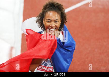 Renelle Lamote di Francia medaglia d'argento durante l'Atletica, 800m femminile al Campionato europeo di Monaco 2022 il 20 agosto 2022 a Monaco di Baviera, Germania - Foto: Laurent Lairys/DPPI/LiveMedia Foto Stock