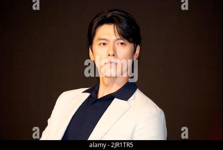 Hyun Bin, 16 agosto 2022 : l'attore sudcoreano Hyun Bin partecipa a una conferenza stampa di produzione per il suo film 'Confidential Assignment 2: International' a Seoul, Corea del Sud. Il film sarà pubblicato in Corea del Sud il 7 settembre. Credit: Lee Jae-won/AFLO/Alamy Live News Foto Stock