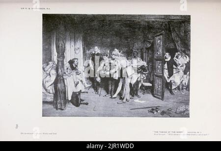 La Taming of the Shrew di Sir W. Q. Orchardson dal libro ' Shakespeare in arte pittorica ' di Salaman, Malcolm Charles, 1855-1940; Holme, Charles, 1848-1923 Data di pubblicazione 1916 Editore London, New York [etc.] : 'The Studio' ltd. Foto Stock