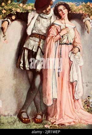 BEATRICE E BENEDICK (molto fare su niente Act IV. Scena l) dal libro ' Tales from Shakespeare ' di William Shakespeare a cura di Charles e Mary Lamb illustrato da Norman M. Price Editore New York : Scribner ; Londra : T.C. E C.. Jack in 1915 Foto Stock