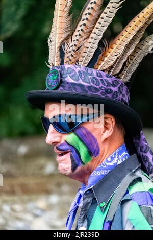 Morris Dancer Portrait, Flamstead, Hertfordshire UK Foto Stock