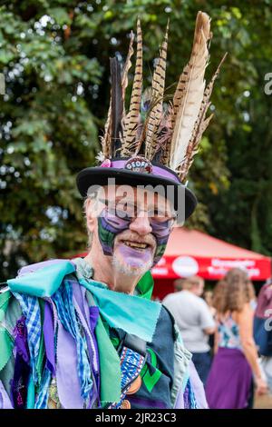 Morris Dancer Portrait, Flamstead, Hertfordshire UK Foto Stock