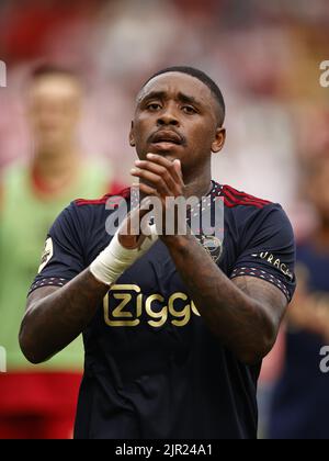 ROTTERDAM - Steven Bergwijn di Ajax durante la partita olandese di Eredivie tra Sparta Rotterdam e Ajax allo Sparta Stadium Het Kasteel il 21 agosto 2022 a Rotterdam, Paesi Bassi. ANP MAURICE VAN STEEN Foto Stock