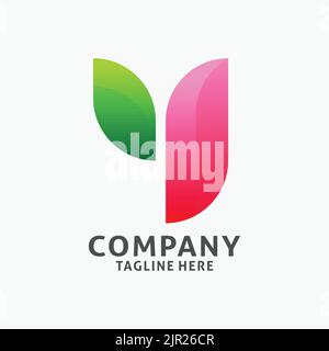 Lettera Y esclusivo logo design Illustrazione Vettoriale