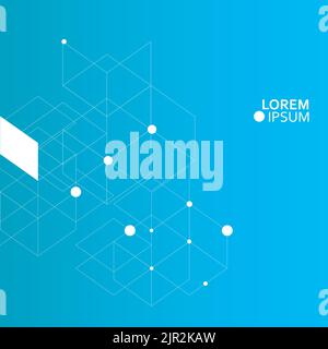 Sfondo geometrico di astrazione vettoriale. Fantasia di esagoni Illustrazione Vettoriale