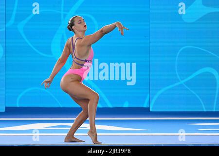 12th agosto 2022; Roma, Italia: Campionati europei di Aquatics, Roma, Lazio, Italia 2022; SHORTMAN Kate SOLO TECHNICAL - FINAL Foto Stock