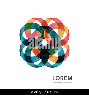 Design moderno con forme circolari astratte per il tuo web design Illustrazione Vettoriale