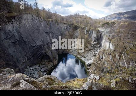 Hodge Close Quarry vicino a Coniston, Cumbria Foto Stock