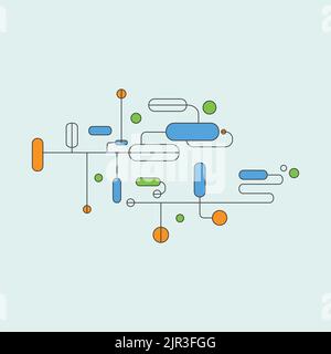 Sfondo senza giunture di elementi geometrici Illustrazione Vettoriale