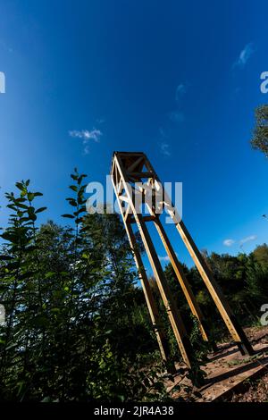 Torre, il percorso artistico del porto di Lydney. Gloucestershire. Foto Stock