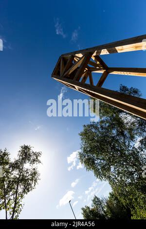 Torre, il percorso artistico del porto di Lydney. Gloucestershire. Foto Stock