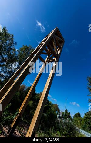 Torre, il percorso artistico del porto di Lydney. Gloucestershire. Foto Stock