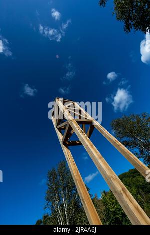 Torre, il percorso artistico del porto di Lydney. Gloucestershire. Foto Stock