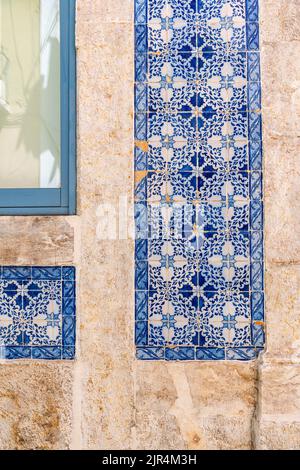 Le famose piastrelle azulejos di Lisbona, Portogallo Foto Stock