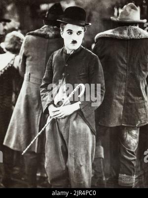 Charlie Chaplin nella scena del film Gold Rush (United Artists, R-1941). Foto Stock