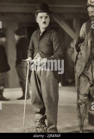 L'attore e pioniere del cinema Charlie Chaplin in "la corsa all'oro" del 1925 Foto Stock