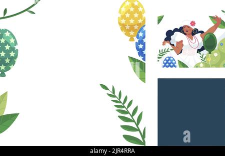 Set di montanti piatti sete de setembro illustrazione vettoriale Illustrazione Vettoriale