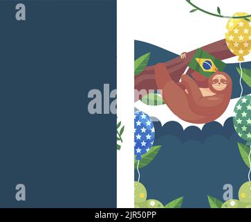 Le storie di Flat sete de setembro ambientano l'illustrazione vettoriale Illustrazione Vettoriale