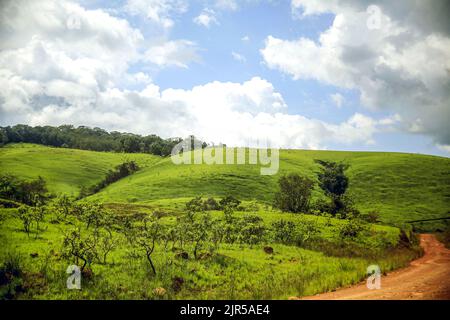 Vista parziale del Parco Nazionale di Lope (Gabon Centrale), 08 ottobre 2018. Questo sito è iscritto nella lista del Patrimonio Culturale e Naturale dell'Umanità dell'UNESCO. Vue partielle du Parc National de la Lope (Centre du Gabon), le 08 ottobre 2018. CE site est initt sur la liste du patrimoine culturel et naturel mondial de l'Unesco. Foto Stock