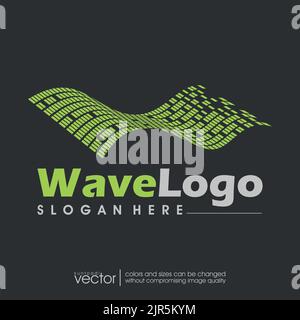 Logo moderno Stag con simbolo di connessione Illustrazione Vettoriale