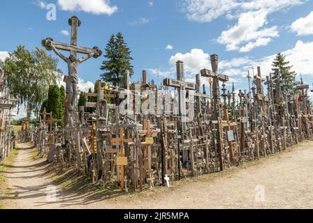 Collina delle Croci in Lituania Foto Stock